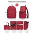 E1930 - Kono Durable Polyester Everyday Backpack With Sleek Design - Red