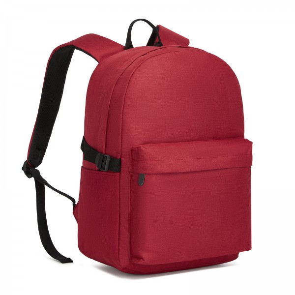 E1930 - Kono Durable Polyester Everyday Backpack With Sleek Design - Red