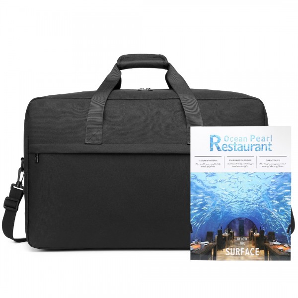 E1960L - Kono Lightweight Multi Purpose Unisex Sports Travel Duffel Bag - Black