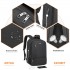 E1978 - Kono Multi Compartment Backpack with USB Connectivity - Black