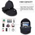 E2329 - Kono Leisure PVC Coated Water-resistant Backpack With USB Charging Port - Black