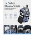 E6715 - Kono Business Laptop Backpack with USB Charging Port - Cloudy Blue