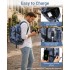 E6715 - Kono Business Laptop Backpack with USB Charging Port - Cloudy Blue