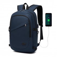 E6715 - Kono Business Laptop Backpack with USB Charging Port - Dark Blue