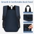 E6715 - Kono Business Laptop Backpack with USB Charging Port - Dark Blue