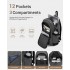 E6715 - Kono Business Laptop Backpack with USB Charging Port - Dark Grey