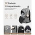 E6715 - Kono Business Laptop Backpack with USB Charging Port - Grey