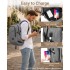 E6715 - Kono Business Laptop Backpack with USB Charging Port - Grey