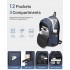 E6715 - Kono Business Laptop Backpack with USB Charging Port - Navy Blue