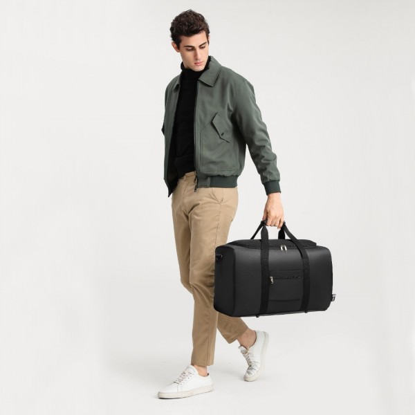 EA2112 - Kono Waterproof Lightweight Travel Duffle Bag Sports Holdall - Black