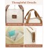 EA2212 - Kono Two Pieces Expandable Durable Waterproof Travel Duffel Bag Set - Beige And Brown
