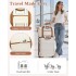 EA2212 - Kono Two Pieces Expandable Durable Waterproof Travel Duffel Bag Set - Beige And Brown