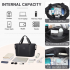 EA2212 - Kono Two Pieces Expandable Durable Waterproof Travel Duffel Bag Set - Black
