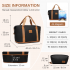 EA2212 - Kono Two Pieces Expandable Durable Waterproof Travel Duffel Bag Set - Black And Brown