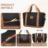 EA2212 - Kono Two Pieces Expandable Durable Waterproof Travel Duffel Bag Set - Black And Brown