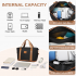 EA2212 - Kono Two Pieces Expandable Durable Waterproof Travel Duffel Bag Set - Black And Brown