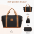EA2212 - Kono Two Pieces Expandable Durable Waterproof Travel Duffel Bag Set - Black And Brown