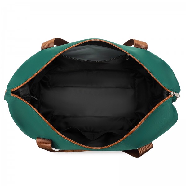 EA2212 - Kono Two Pieces Expandable Durable Waterproof Travel Duffel Bag Set - Green And Brown