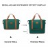 EA2212 - Kono Two Pieces Expandable Durable Waterproof Travel Duffel Bag Set - Green And Brown