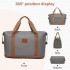 EA2212 - Kono Two Pieces Expandable Durable Waterproof Travel Duffel Bag Set - Grey And Brown