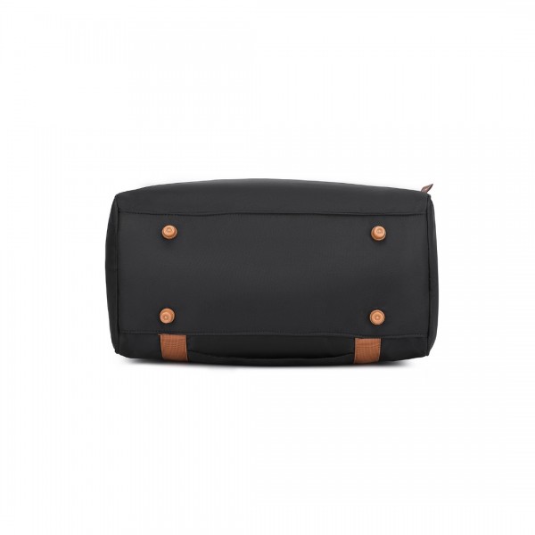 EA2321 - Kono Spacious Travel Storage Bag Handbag - Black And Brown