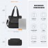 EB2125 - Kono Large Capacity Multi Compartment Canvas Crossbody Tote Bag - Black