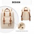 EB2211 - Kono Casual Daypack Lightweight Backpack Travel Bag - Beige And Brown