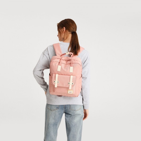 EB2211 - Kono Casual Daypack Lightweight Backpack Travel Bag - Pink