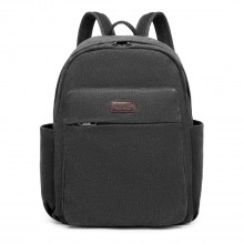 EB2234 - Kono Canvas Lightweight Casual School Backpack - Black