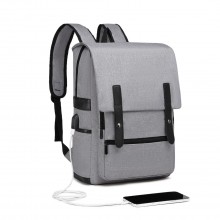 EG2032 - Kono Smart Practical Backpack with USB Chargable Interface - Grey