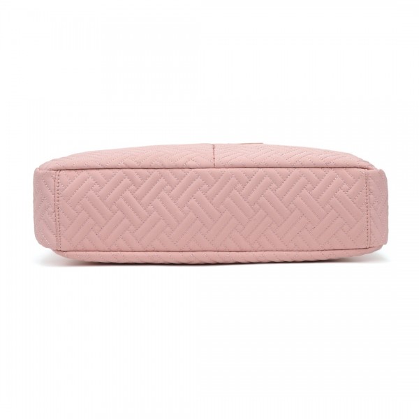 EG2343 - Kono Wasserabweisend Elegant Gesteppt Laptop-Tasche - Rosa