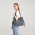 EH2220 - Kono Large Capacity Canvas And Leather Fusion Shoulder Tote Bag - Grey