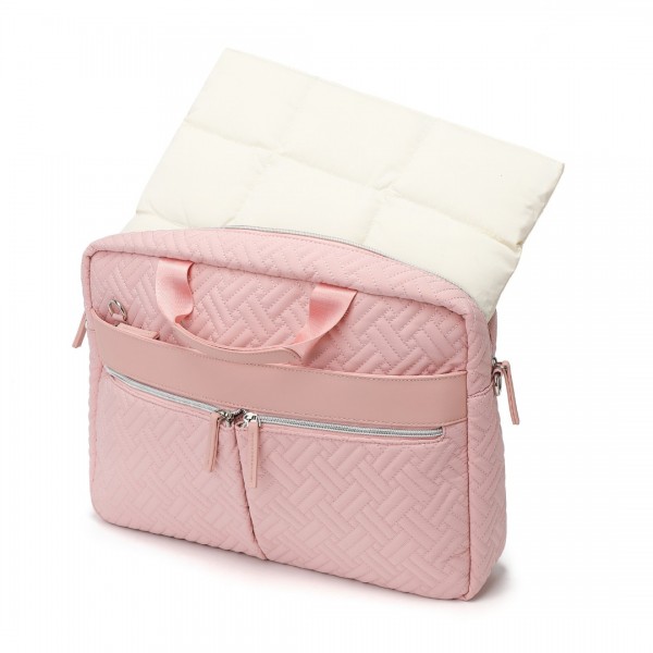 EH2359 - Kono Lightweight Magnetic Quilted Laptop Sleeve - Beige