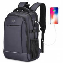 EM2130 - Kono Functional Travel Backpack With USB Charging Port - Navy