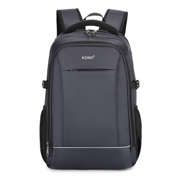 EM2130 - Kono Functional Travel Backpack With USB Charging Port - Navy