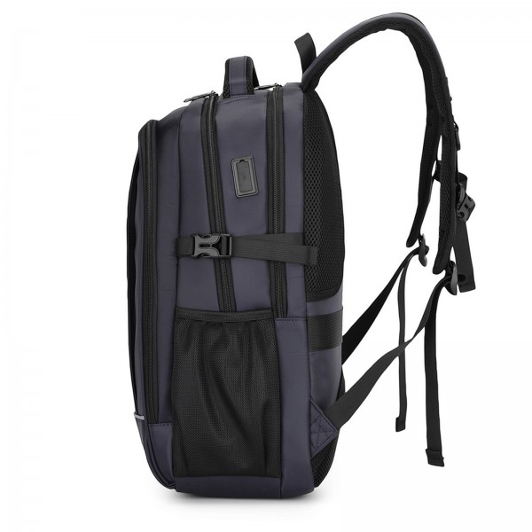 EM2130 - Kono Functional Travel Backpack With USB Charging Port - Navy