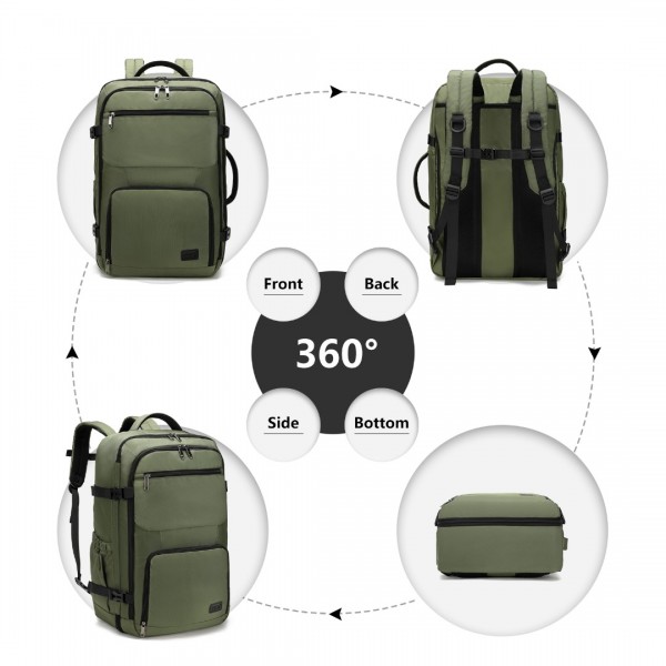 EM2207 - Kono Multifunctional Portable Travel Backpack Cabin Luggage Bag - Green