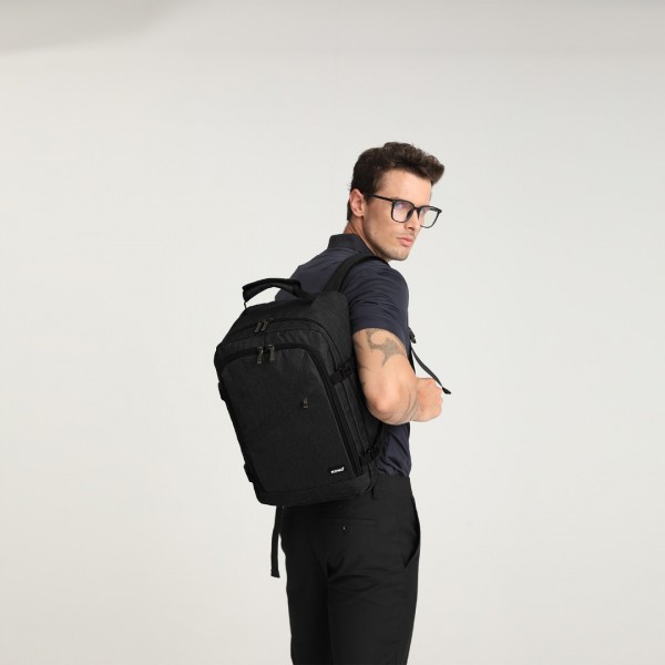EM2231 - Kono Lightweight Cabin Bag Travel Business Backpack - Black