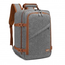 EM2231S - Kono Lekki Bagaż podręczny Biznesowy plecak podróżny - Szary i brązowy