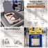 EM2413 - Kono Premium Carry-On Travel Backpack with Suitcase-Style Opening Multi-Level High-Capacity Cabin Bag - Beige And Brown