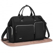 EQ2036 - Kono Multi-Compartment Maternity Bag - Black