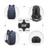 EQ2238 - Kono Multi Functional Outdoor Hiking Backpack With Rain Cover - Navy