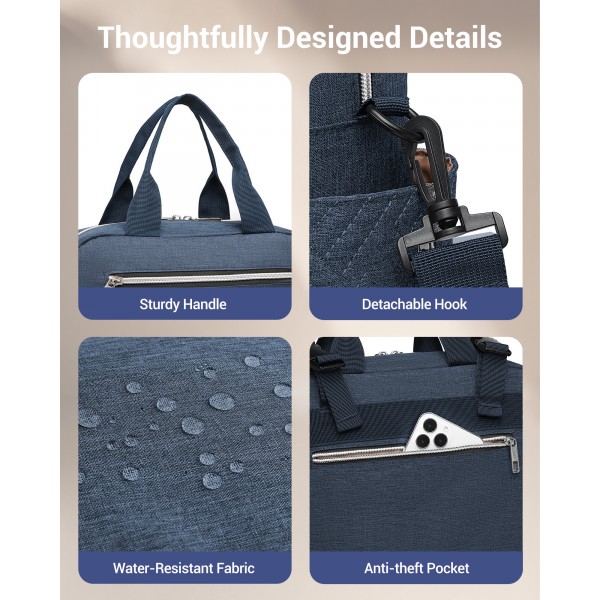 EQ2248 - Kono Durable And Functional Changing Tote Bag - Navy