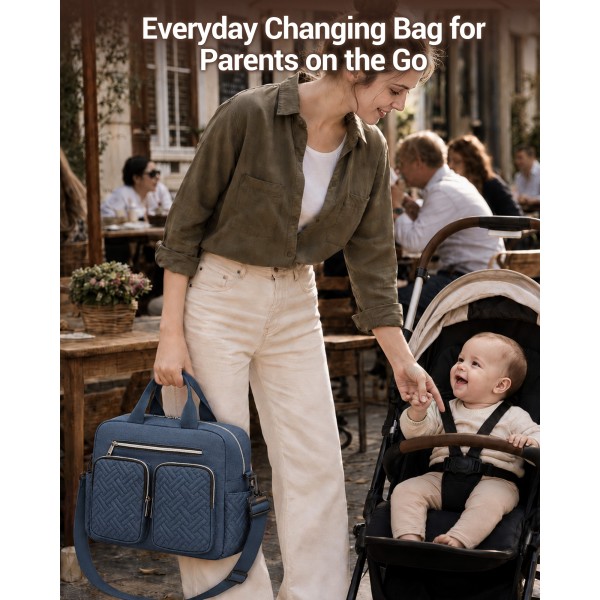 EQ2248 - Kono Durable And Functional Changing Tote Bag - Navy