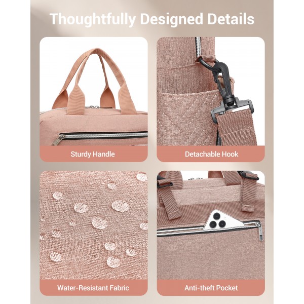 EQ2248 - Kono Durable And Functional Changing Tote Bag - Pink