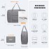 EQ2256 - Kono Zusammenklappbar Wasserdicht Lagerung Reisen Handtasche - Grau