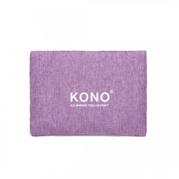 EQ2256 - Kono Foldable Waterproof Storage Travel Handbag - Purple