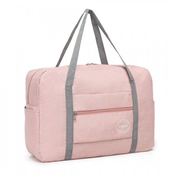 EQ2256 - Kono Zusammenklappbar Wasserdicht Lagerung Reisen Handtasche - Rosa