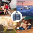 EQ2308S - Kono Foldable Waterproof Storage Cabin Travel Handbag Striped Print - Navy