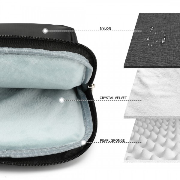 EQ2350 - Kono Vorstand Wasserdicht Laptop-Tasche Mit Vielseitigen Tragemöglichkeiten - Schwarz